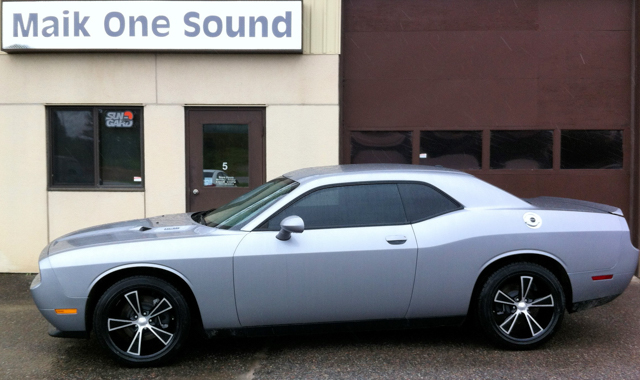 2013 Dodge Challenger with professional window tint in North Bay